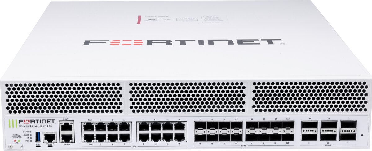 FortiGate 3000G series front panel (3001G shown)