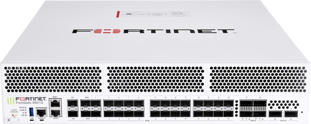 FortiGate 3500G series front panel (3501G shown)