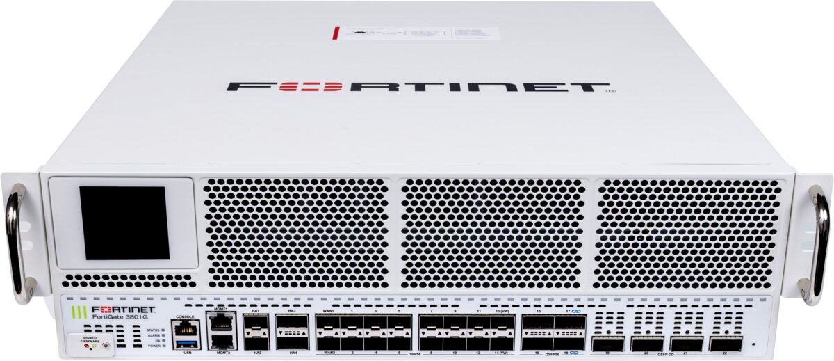 FortiGate 3800G series front panel (3801G shown)